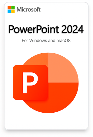 Microsoft PowerPoint 2024 для PC / MacOS с привязкой