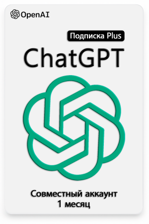 Совместная подписка ChatGPT Plus 1 месяц