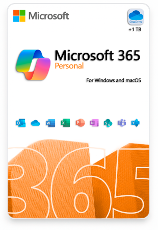Подписка Office 365 OneDrive 1TB Персональный 12 месяцев